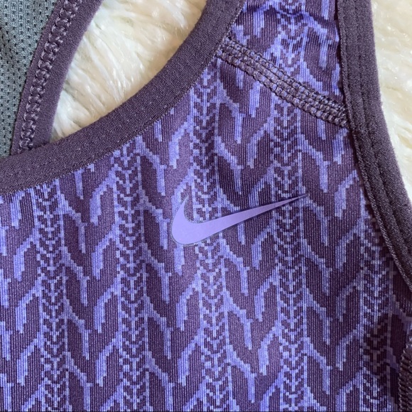 Nike DriFit Purple Active Sports Tank Built-in Bra - Picture 1 of 16